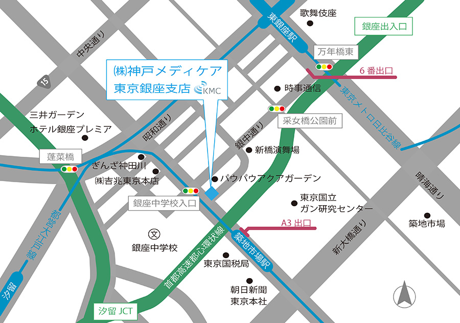 東京銀座支店地図