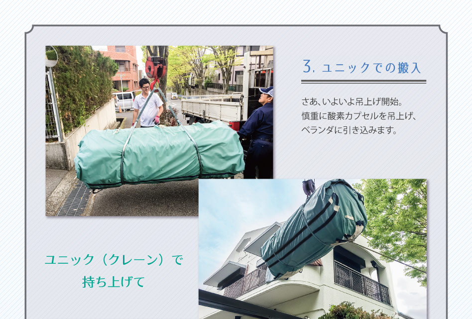 ユニックでの搬入